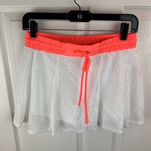 Free People Movement Good Sport Skort White Lace Orange Size Small